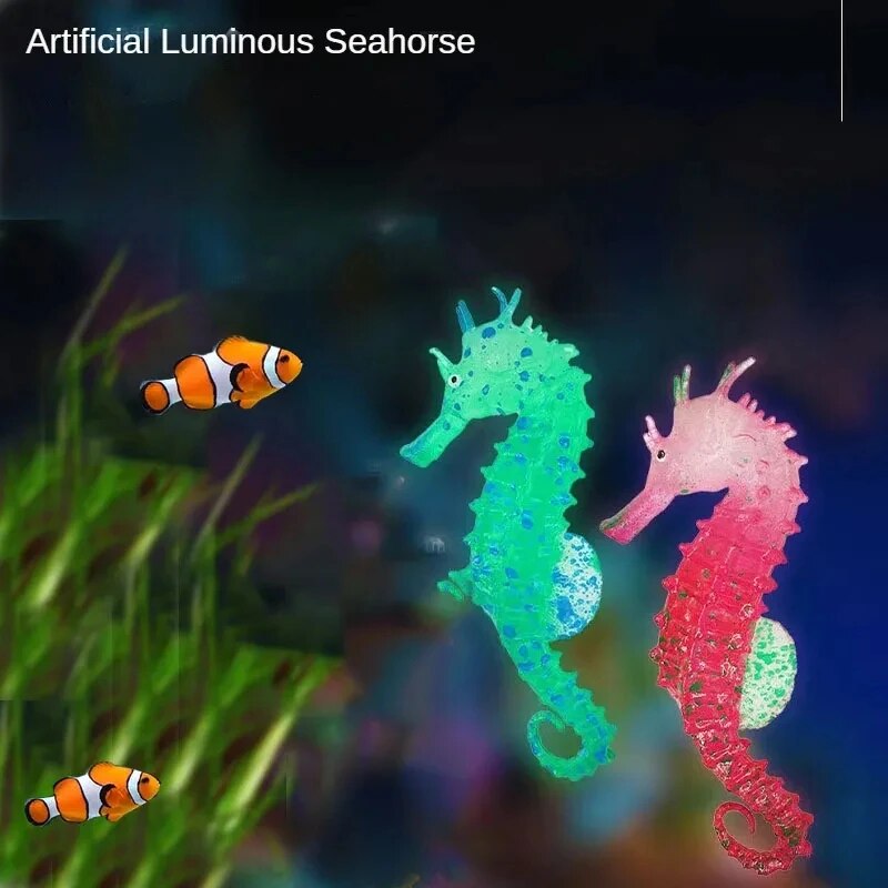 Aquarium Fish Glow In The Dark - Décorations d'aquascaping pour aquarium, simulation de