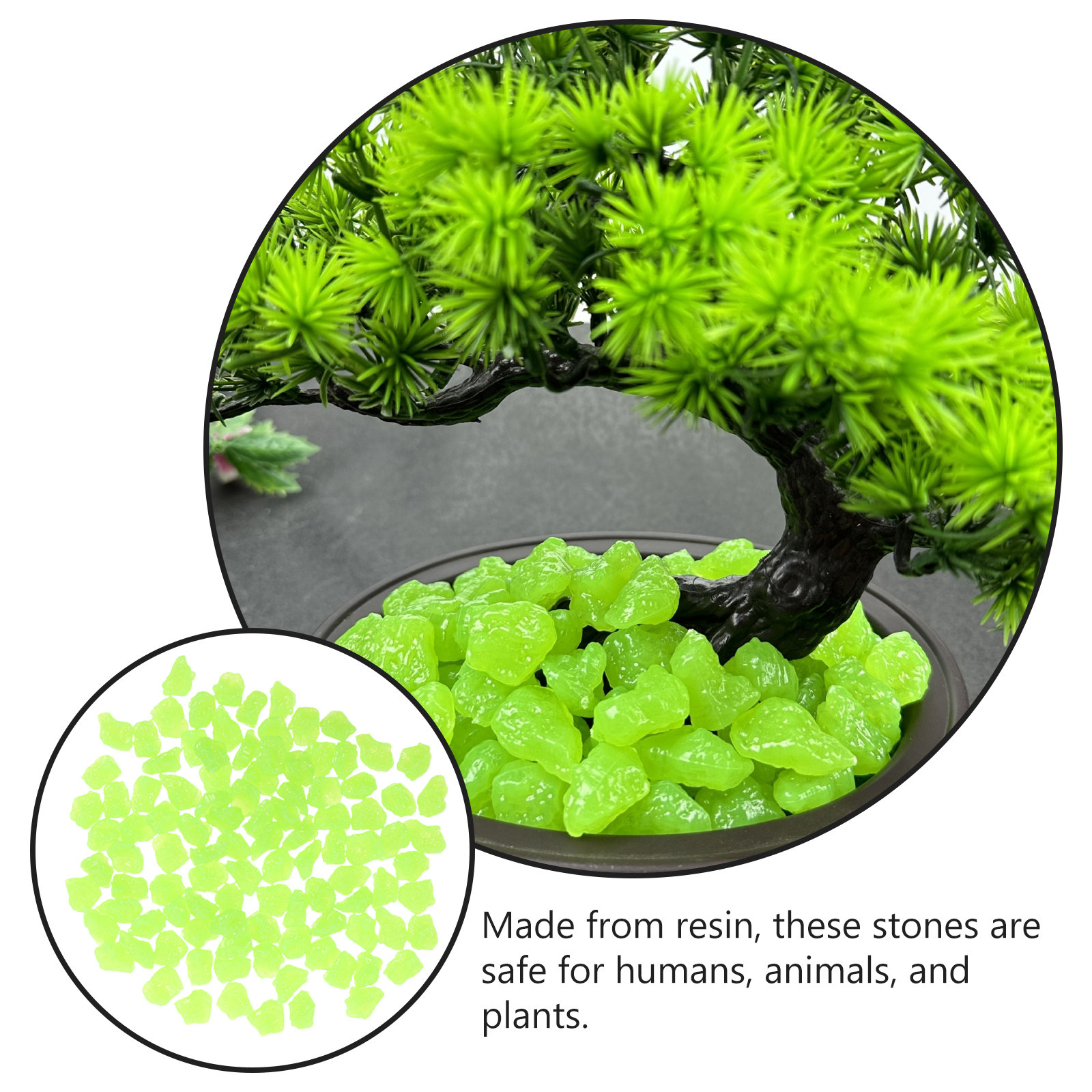 1 paquet de pierres en résine  - Aquarium Fish Glow In The Dark avis et prix
