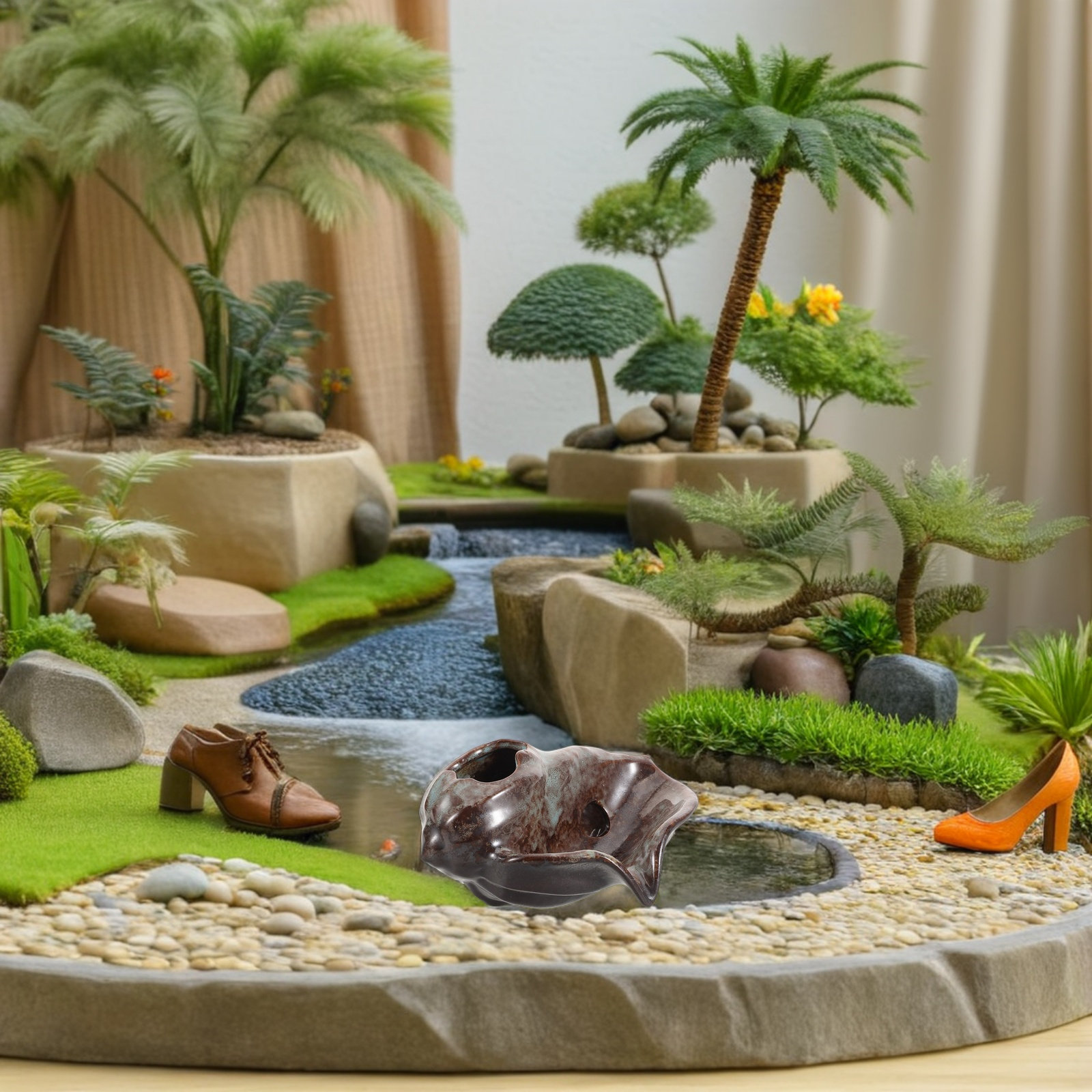 Fontaine en céramique avec cas - Aquarium Fish Tank avis et prix