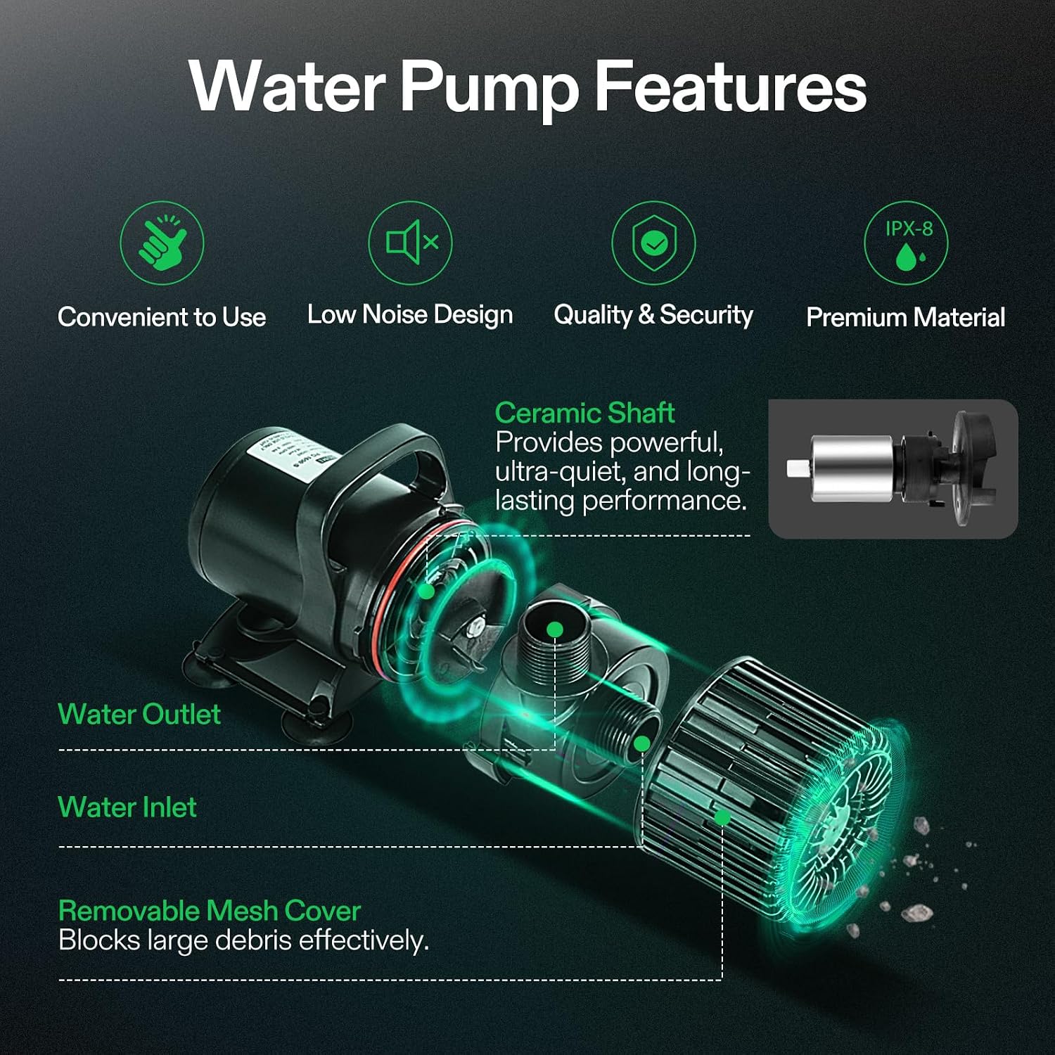 Pompe sous-marine 1600 GPH pou - Aquarium Fish Tank avis et prix